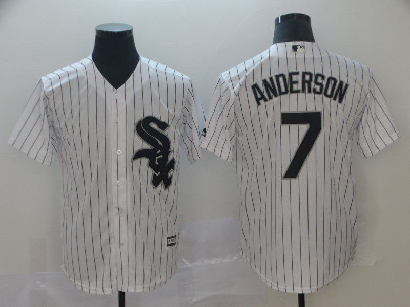 Men Chicago White Sox #7 Anderson White Game MLB Jersey->toronto blue jays->MLB Jersey